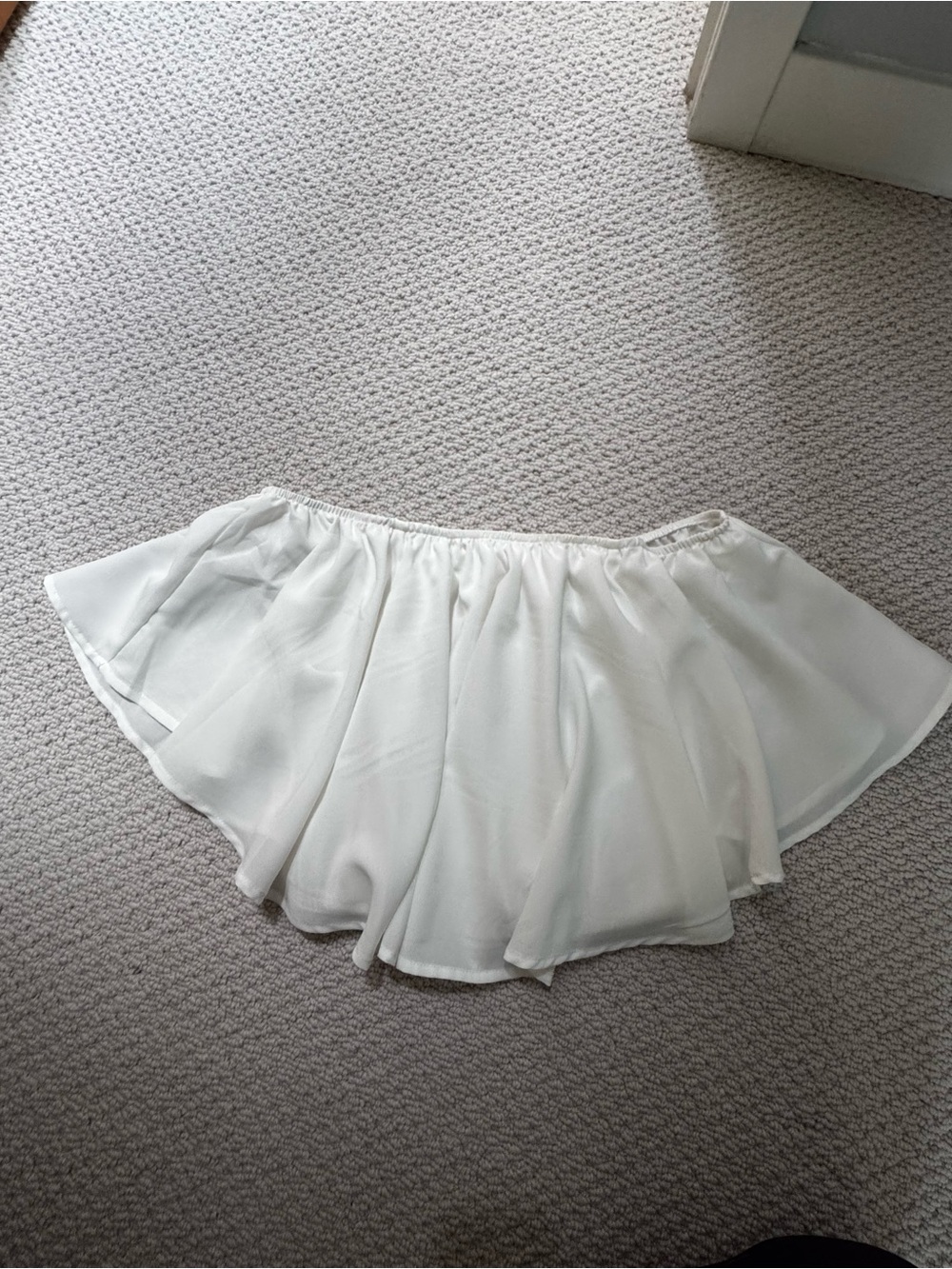White Chiffon off- the shoulder top